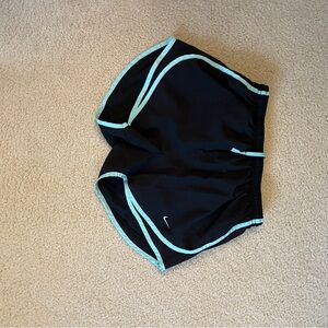 Nike Black Shorts with Light Blue Accents